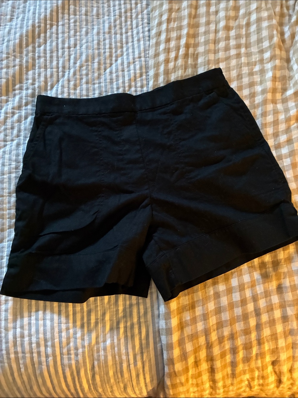Banana Republic Black High-Waist Tailored Shorts